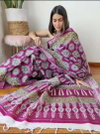 VK 4023 Original Linen Printed Daily Wear Sarees Wholesale Market In Surat
